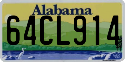 AL license plate 64CL914