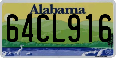 AL license plate 64CL916