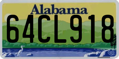 AL license plate 64CL918