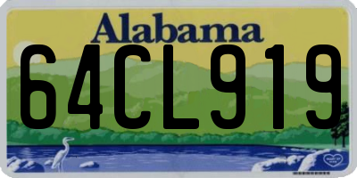 AL license plate 64CL919