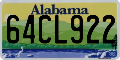 AL license plate 64CL922