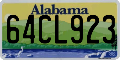 AL license plate 64CL923