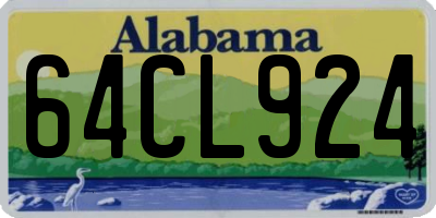 AL license plate 64CL924