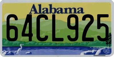 AL license plate 64CL925