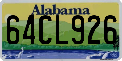 AL license plate 64CL926