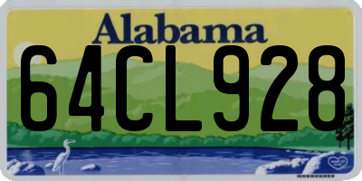 AL license plate 64CL928