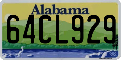 AL license plate 64CL929