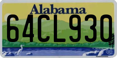 AL license plate 64CL930