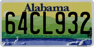AL license plate 64CL932