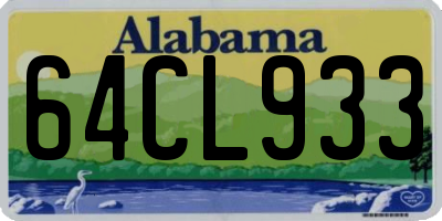 AL license plate 64CL933