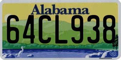 AL license plate 64CL938