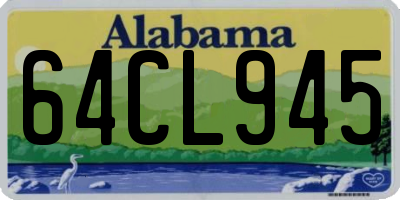 AL license plate 64CL945