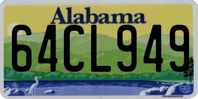 AL license plate 64CL949