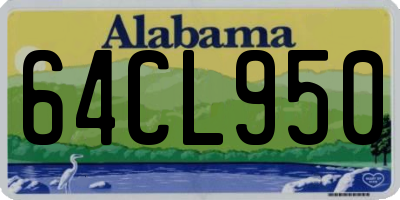 AL license plate 64CL950