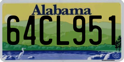 AL license plate 64CL951