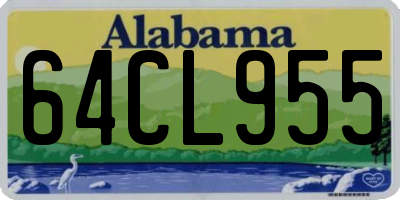 AL license plate 64CL955