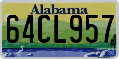 AL license plate 64CL957