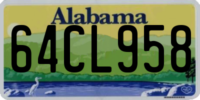 AL license plate 64CL958