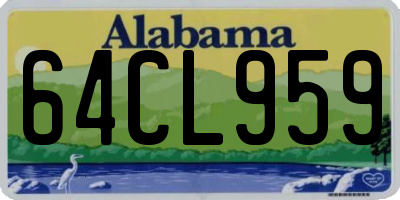 AL license plate 64CL959