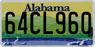 AL license plate 64CL960