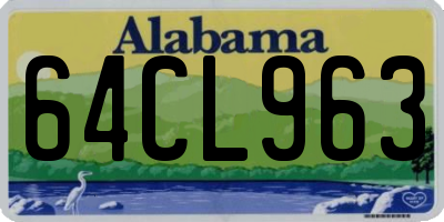 AL license plate 64CL963