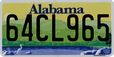 AL license plate 64CL965