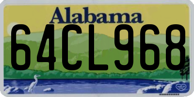 AL license plate 64CL968