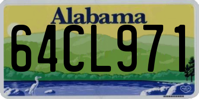 AL license plate 64CL971