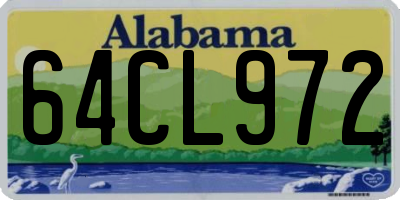 AL license plate 64CL972