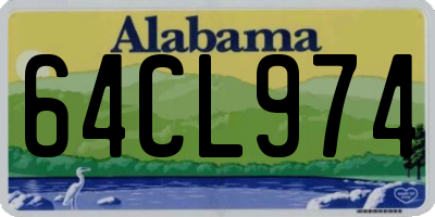 AL license plate 64CL974