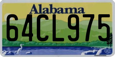 AL license plate 64CL975