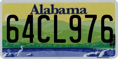 AL license plate 64CL976