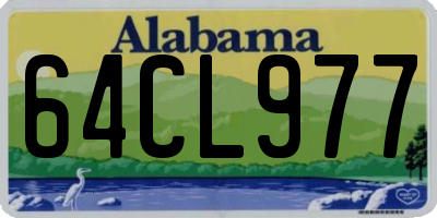 AL license plate 64CL977