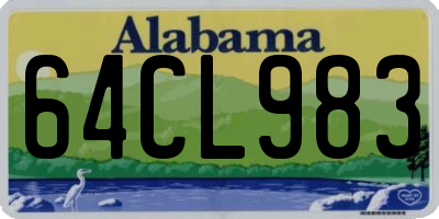 AL license plate 64CL983
