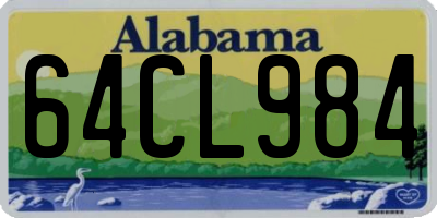 AL license plate 64CL984