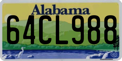 AL license plate 64CL988