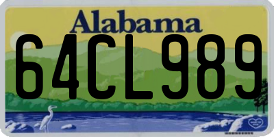 AL license plate 64CL989