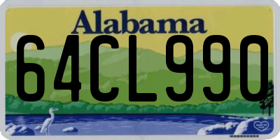 AL license plate 64CL990