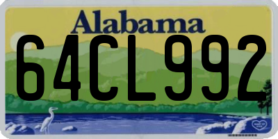AL license plate 64CL992