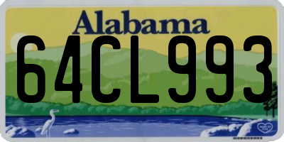 AL license plate 64CL993