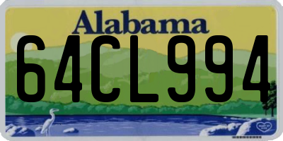 AL license plate 64CL994