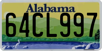 AL license plate 64CL997