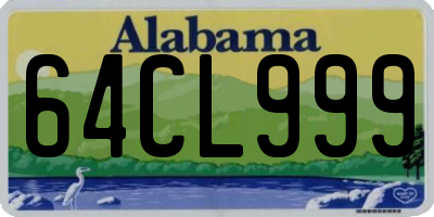 AL license plate 64CL999