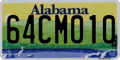 AL license plate 64CM010