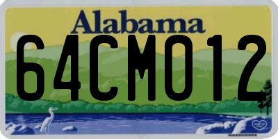 AL license plate 64CM012