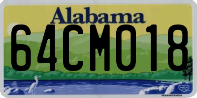 AL license plate 64CM018