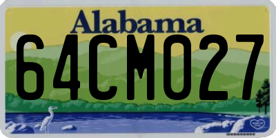 AL license plate 64CM027