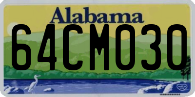 AL license plate 64CM030