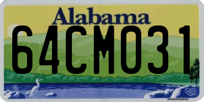 AL license plate 64CM031