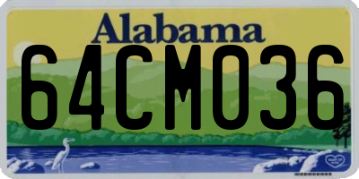 AL license plate 64CM036